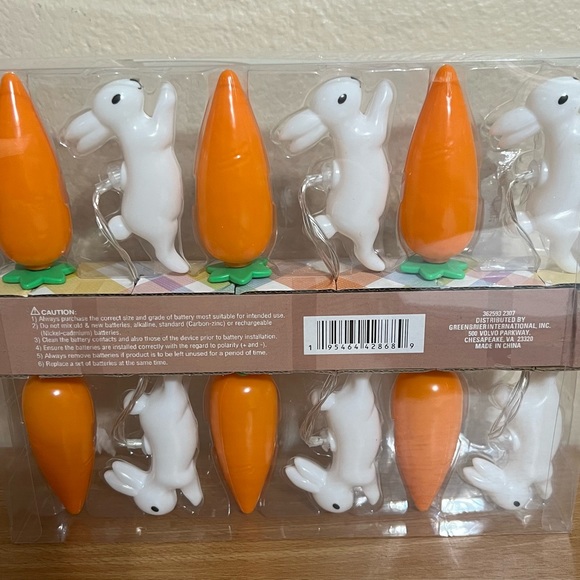 Easter Bunny and Carrot String Lights - Picture 2 of 2